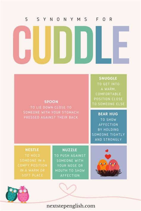 cuddle synonym|opposite of cuddly.